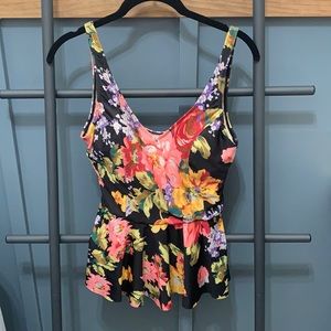 Anthropologie peplum swim top- Med.